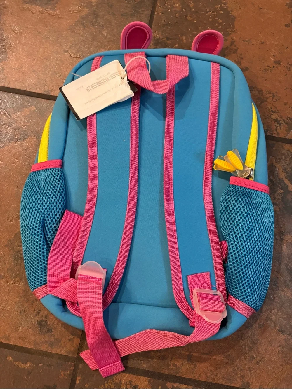 Kids Blue & Pink Animal Face Backpack - Cute School Bag